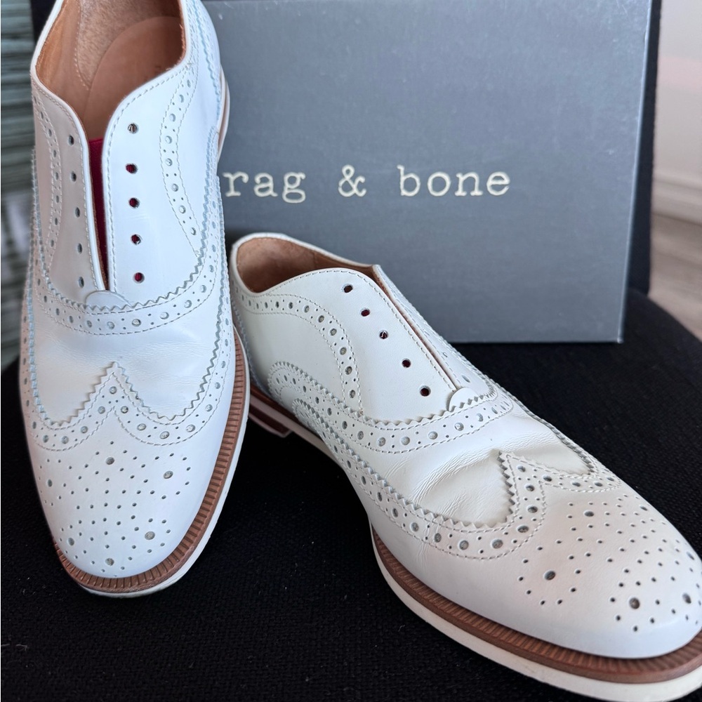 Rag & Bone Leather White flats EU 38.5/US 8.5